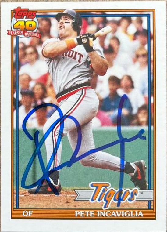 Pete Incaviglia Autographed 1991 Topps Traded #57T 