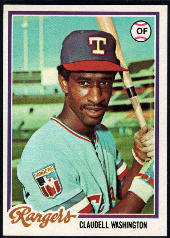 1978 Topps #67 Claudell Washington VG Texas Rangers 