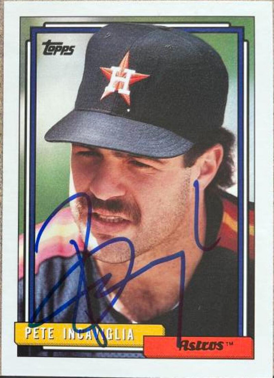 Pete Incaviglia Autographed 1992 Topps Traded #54T
