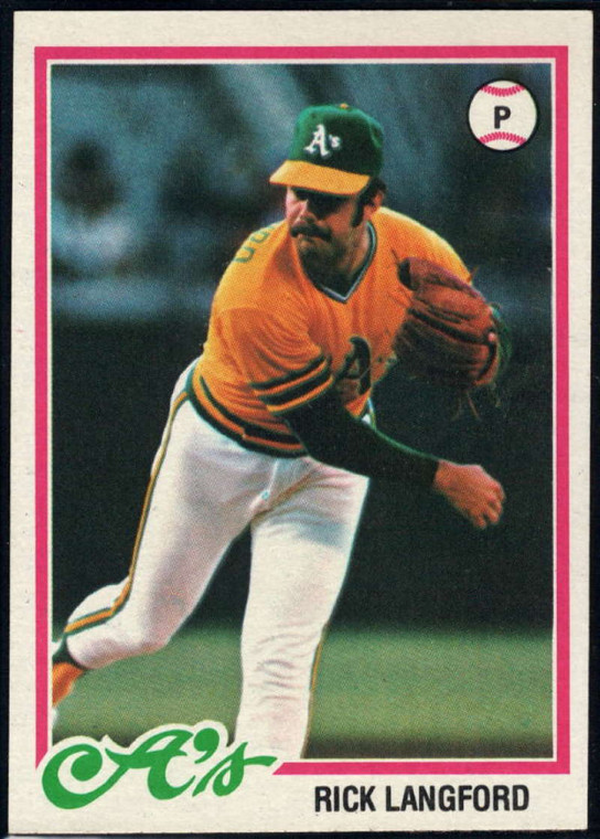 1978 Topps #327 Rick Langford DP COND RC Rookie Oakland Athletics 