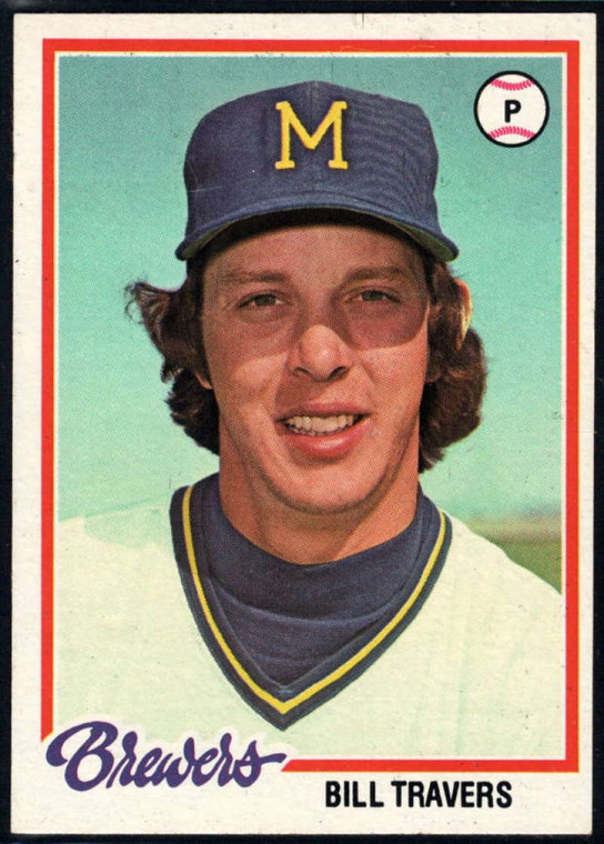 1978 Topps #355 Bill Travers COND Milwaukee Brewers 