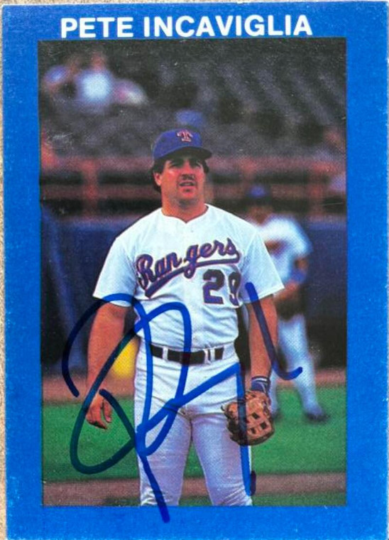 Pete Incaviglia Autographed 1987 Big Apple Trading Card Co. 