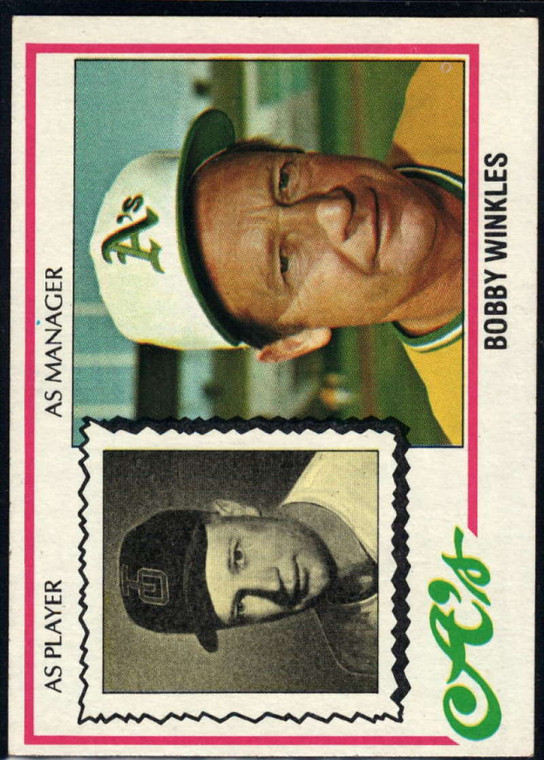SOLD 18500 1978 Topps #378 Bobby Winkles MG COND Oakland Athletics 