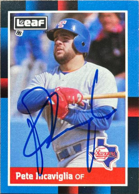 Pete Incaviglia Autographed 1988 Leaf #147