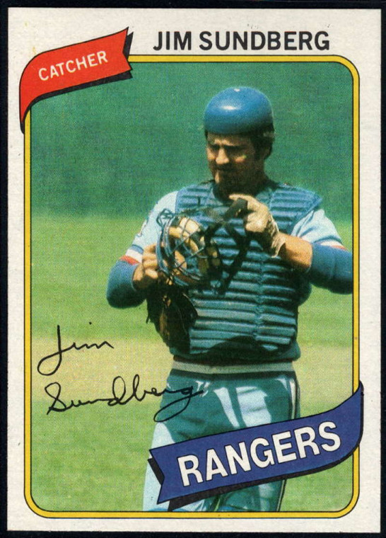 1980 Topps #530 Jim Sundberg DP VG Texas Rangers 