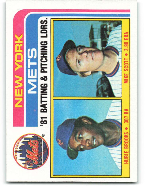 1982 Topps #246 Hubie Brooks/Mike Scott TL VG New York Mets 