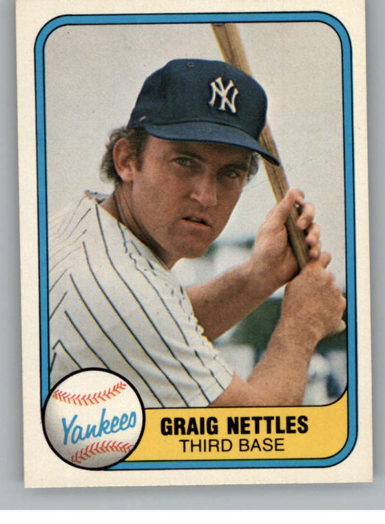 1981 Fleer #87b Graig Nettles COR VG New York Yankees 