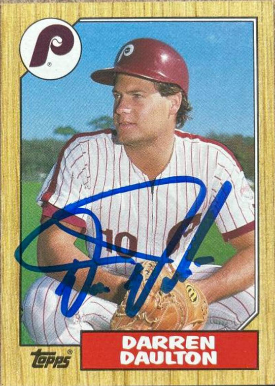 Darren Daulton Autographed 1987 Topps #636 Philadelphia Phillies Card