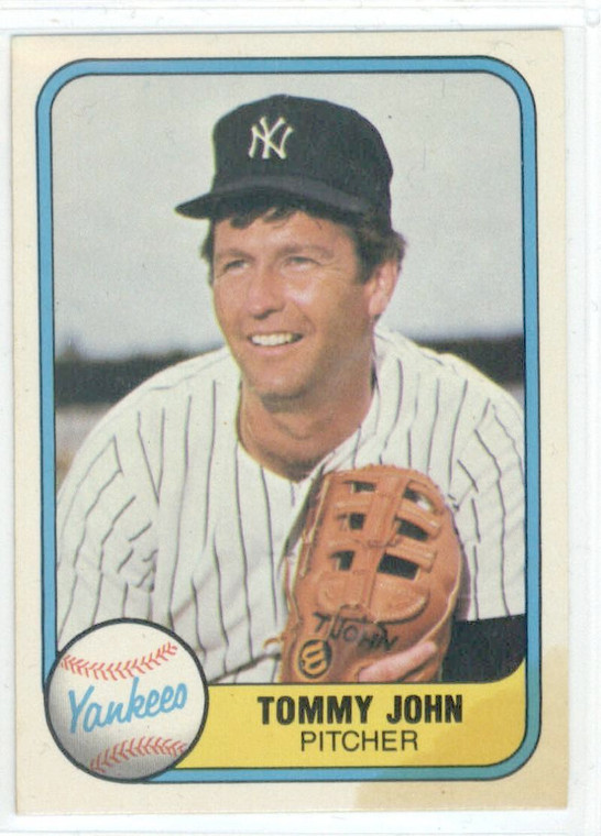 1981 Fleer #81 Tommy John VG New York Yankees 