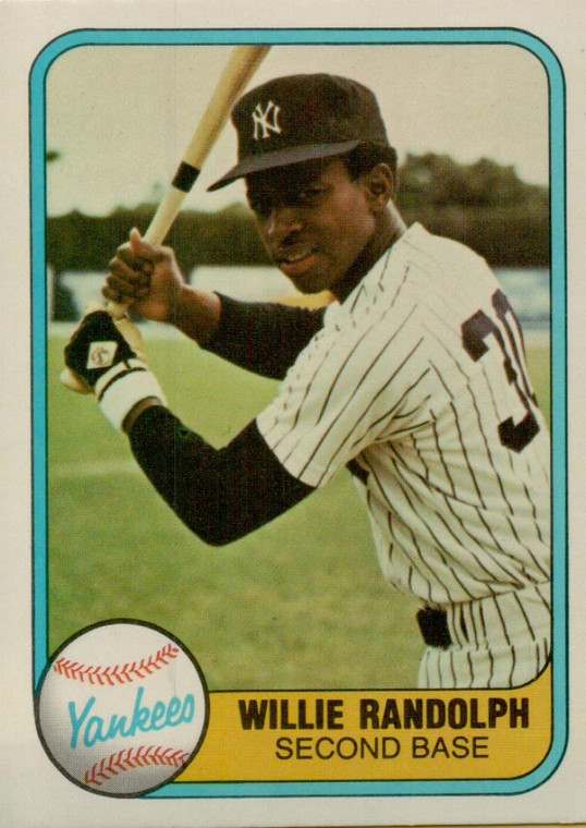 1981 Fleer #109 Willie Randolph VG New York Yankees 