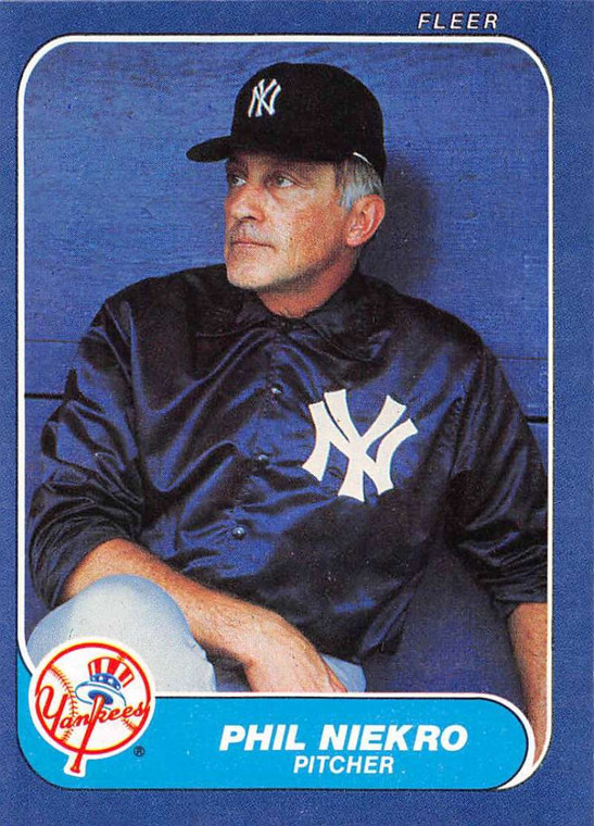 1986 Fleer #112 Phil Niekro VG New York Yankees 