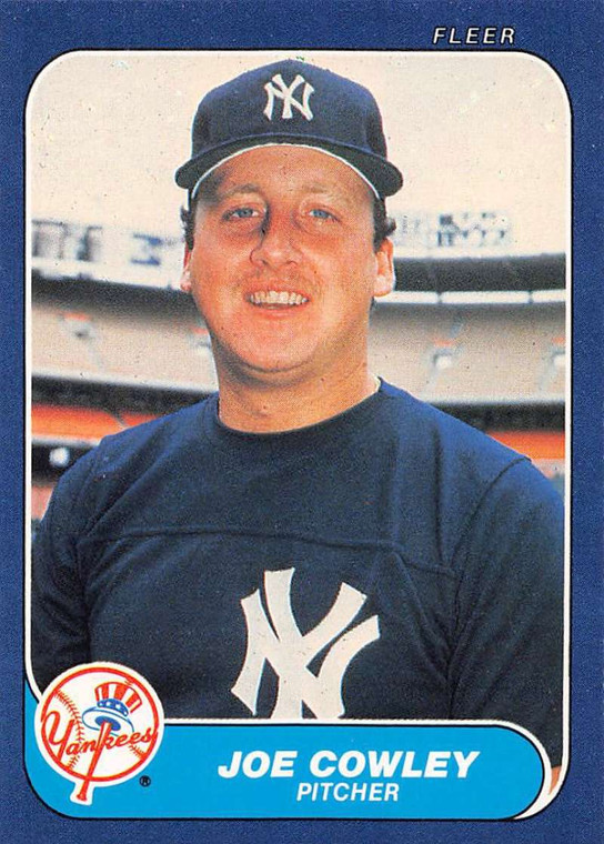 1986 Fleer #103 Joe Cowley VG New York Yankees 