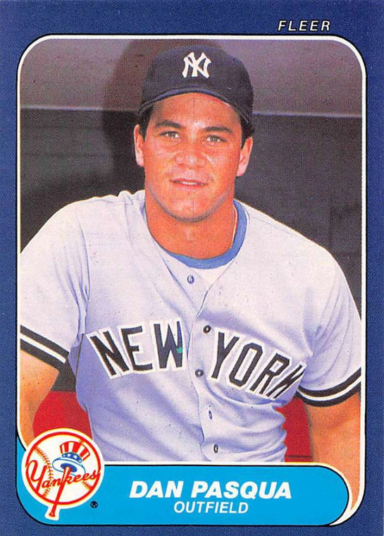 1986 Fleer #114 Dan Pasqua VG New York Yankees 