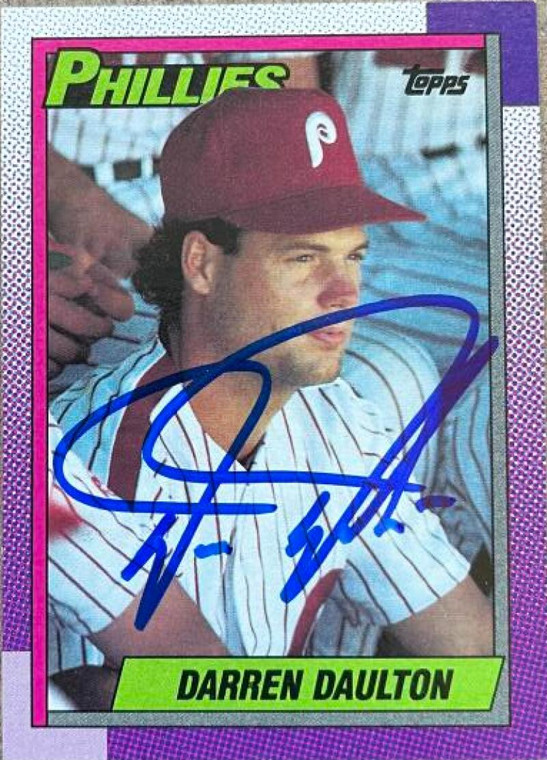 Darren Daulton Autographed 1990 Topps #542