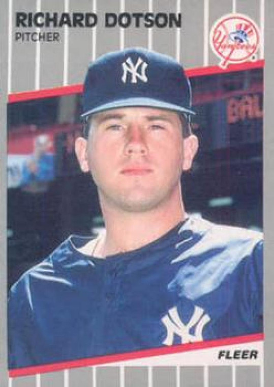1989 Fleer #253 Richard Dotson VG New York Yankees 