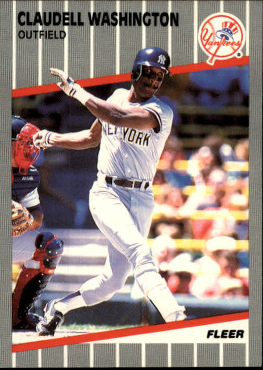 1989 Fleer #272 Claudell Washington VG New York Yankees 