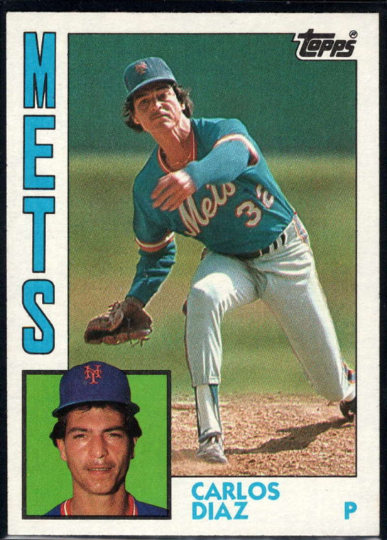 1984 Topps #524 Carlos Diaz VG New York Mets 