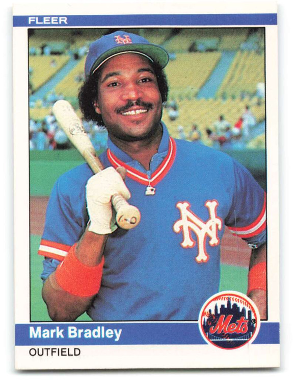 1984 Fleer #581 Mark Bradley VG RC Rookie New York Mets 