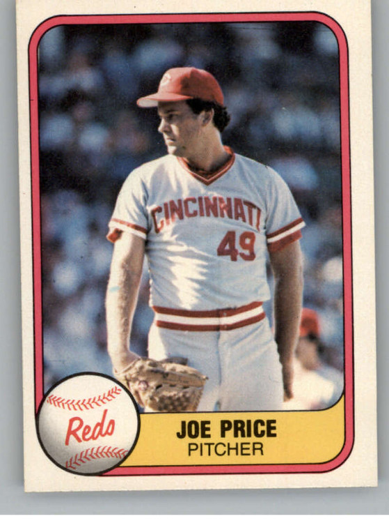 1981 Fleer #210 Joe Price VG RC Rookie Cincinnati Reds 