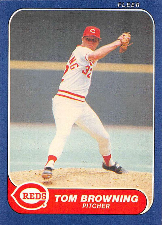 1986 Fleer #173 Tom Browning VG Cincinnati Reds 