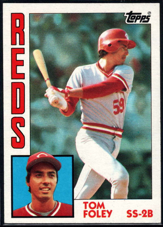 1984 Topps #632 Tom Foley VG RC Rookie Cincinnati Reds 