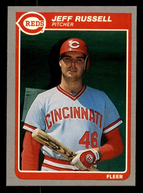 SOLD 25525 1985 Fleer #551 Jeff Russell VG Cincinnati Reds 