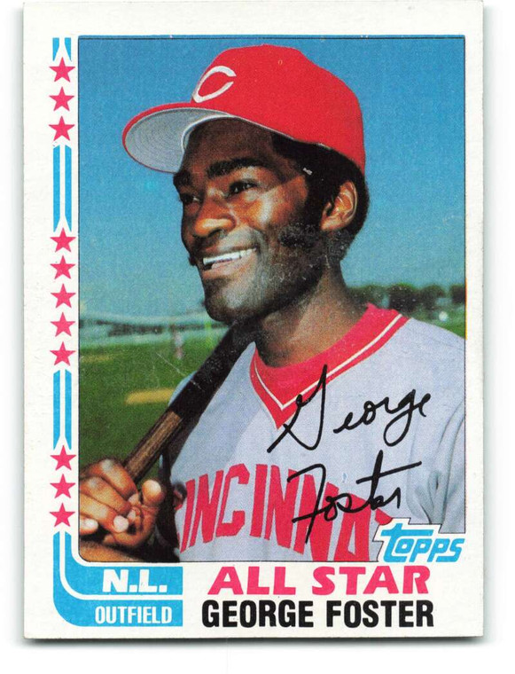 1982 Topps #342a George Foster COR AS VG Cincinnati Reds 