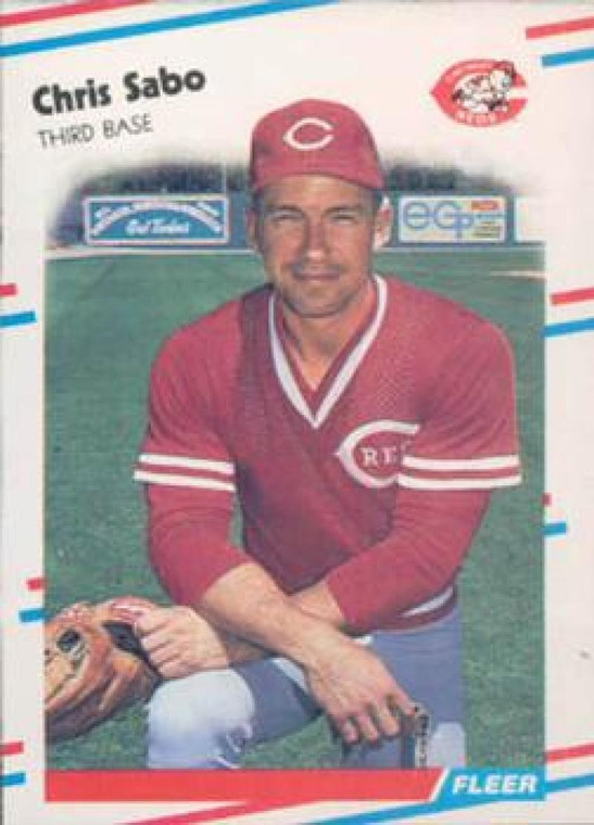 1988 Fleer Update #87 Chris Sabo VG RC Rookie Cincinnati Reds 