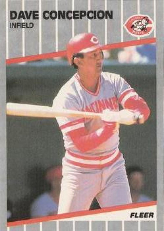 1989 Fleer #156 Dave Concepcion VG Cincinnati Reds 