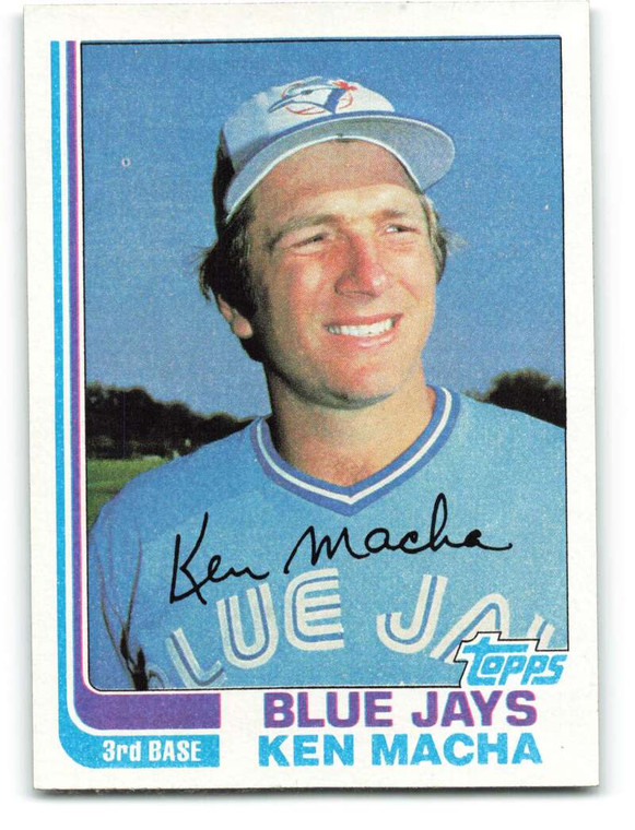 1982 Topps #282 Ken Macha VG Toronto Blue Jays 