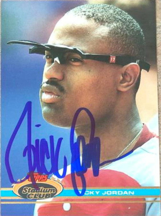 Ricky Jordan Autographed 1991 Stadium Club #192