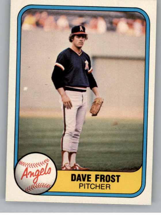 1981 Fleer #275 Dave Frost VG California Angels 