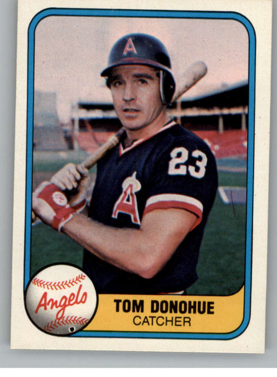 1981 Fleer #281 Tom Donohue VG California Angels 