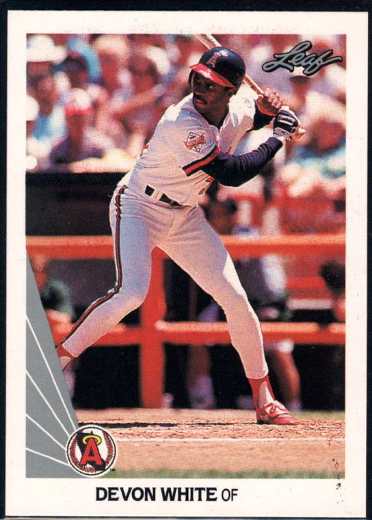 1990 Leaf #76 Devon White VG California Angels 