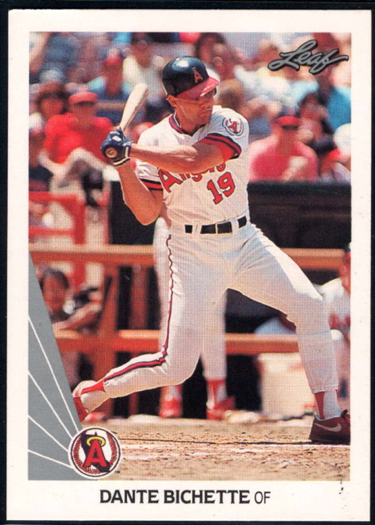 1990 Leaf #340 Dante Bichette VG California Angels 