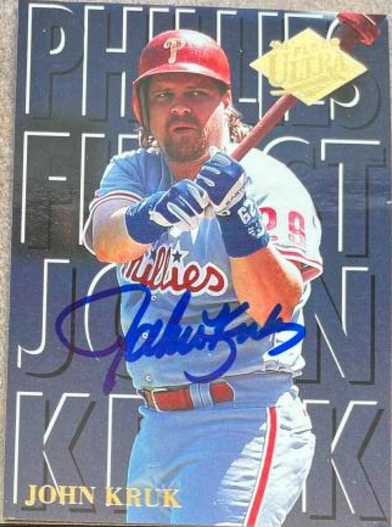 John Kruk Autographed 1994 Fleer Ultra Phillies Finest #9