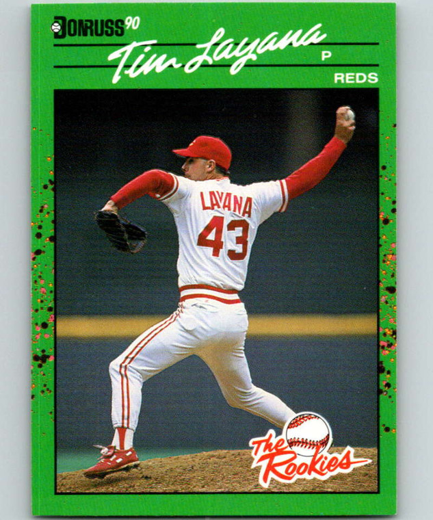 1990 Donruss Rookies #23 Tim Layana VG RC Rookie Cincinnati Reds 