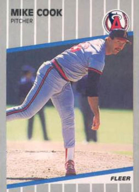 1989 Fleer #472 Mike Cook UER VG RC Rookie California Angels 
