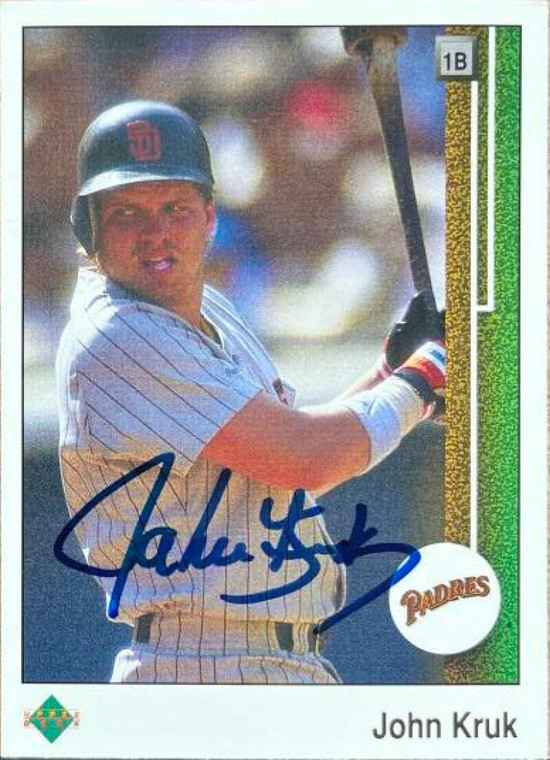 John Kruk Autographed 1989 Upper Deck #280 San Diego Padres Card