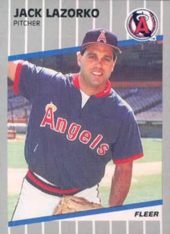 1989 Fleer #482 Jack Lazorko VG California Angels 