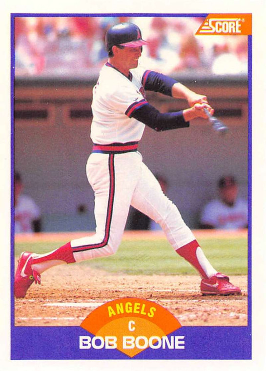 1989 Score #233 Bob Boone VG California Angels 