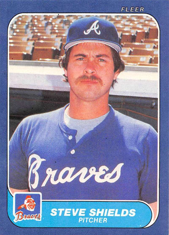 1986 Fleer #527 Steve Shields VG Atlanta Braves 