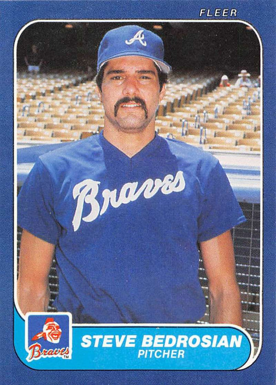 1986 Fleer #508 Steve Bedrosian VG Atlanta Braves 