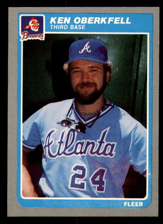 1985 Fleer #336 Ken Oberkfell VG Atlanta Braves 