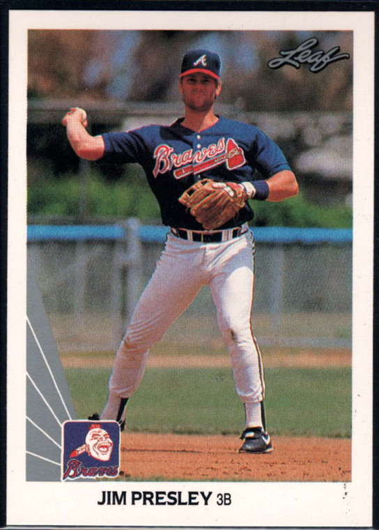 1990 Leaf #277 Jim Presley VG Atlanta Braves 