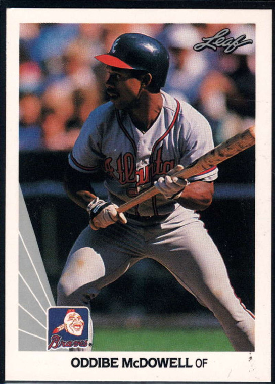 1990 Leaf #112 Oddibe McDowell VG Atlanta Braves 