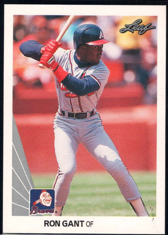 1990 Leaf #376 Ron Gant VG Atlanta Braves 