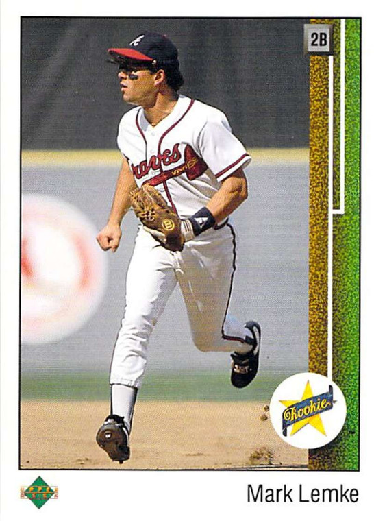 1989 Upper Deck #19 Mark Lemke VG RC Rookie Atlanta Braves 