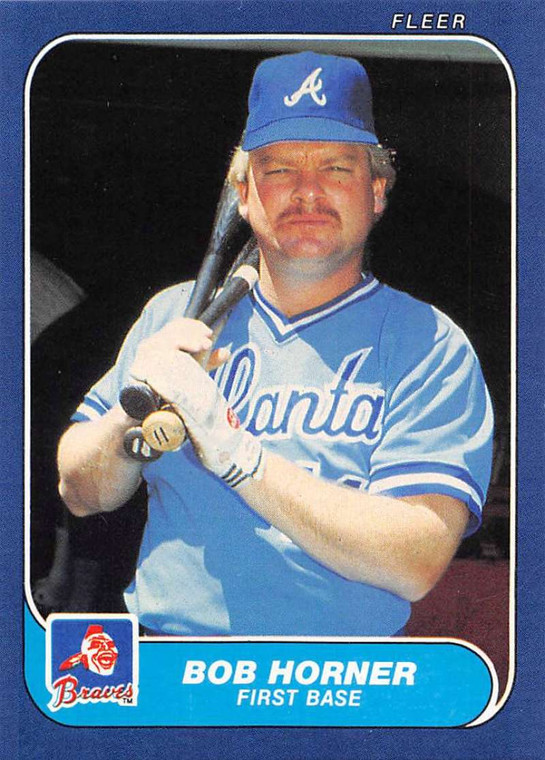 1986 Fleer #517 Bob Horner VG Atlanta Braves 