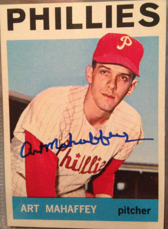 Art Mahaffey Autographed 1964 Topps #104